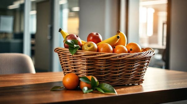 Découvrez les bienfaits d'un panier de fruits au bureau